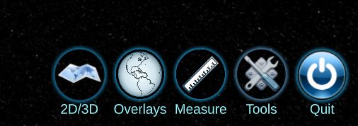 The image shows a SOS Explorer® control panel with five buttons.